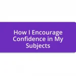 How I Encourage Confidence in My Subjects